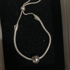 **- ** ** **- - Pandora — sliding bolo polish sterling silver (28cm) …bracelet .